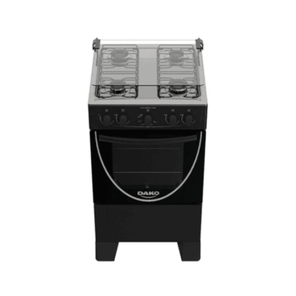 Cocina Dako 4H Amazonas tapa/vidrio NEGRO
