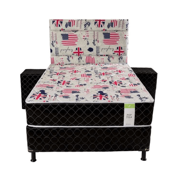 Sommier Super Spuma Pop Teen 120x190 Con Cabecera
