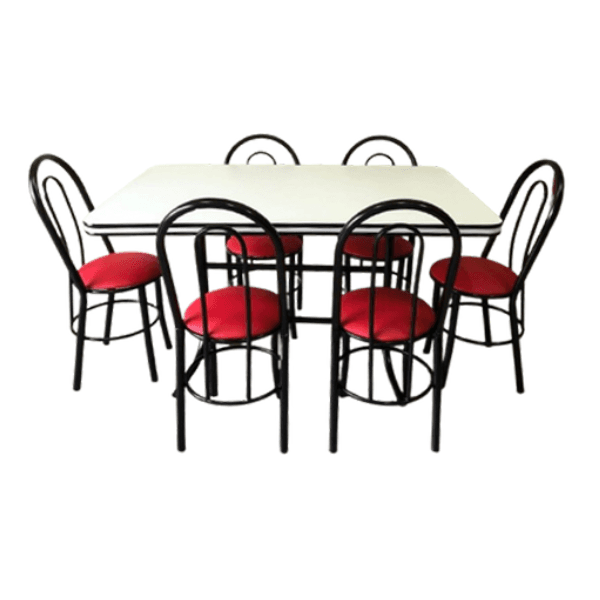 Mueb. Metal Plast Juego de comedor 6 Silla cod. 170