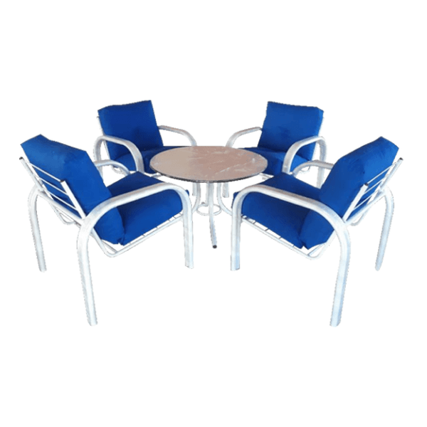 Juego Metal Plast de Sillón Confort 4 Silla Cod 295
