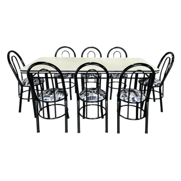 Juego de Metal Plast Comedor Clásica 8 Silla cod.182