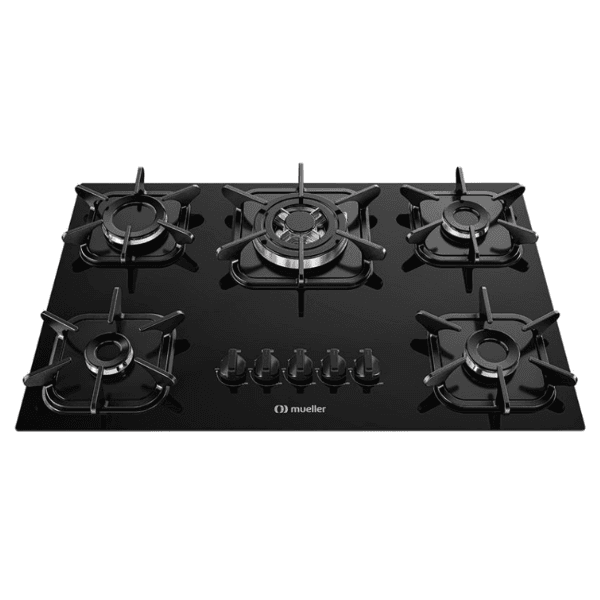 Anafe Mueller 5H a GasTriplellama COOKTOP Negro