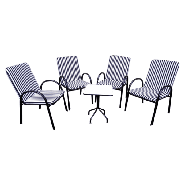 Mueb.Juego Metal Plast de Sillones Florencia 385