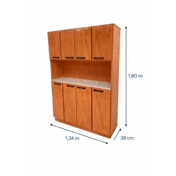 Mueble Módulos CBC de Cocina 4 Cuerpos Cedro Natural