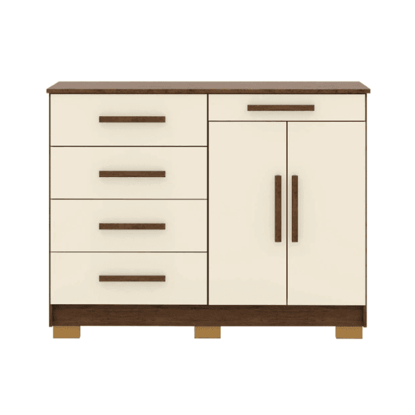 Mueble MovelMax Cómoda Sirius 2P 5C Imbuia/Champ