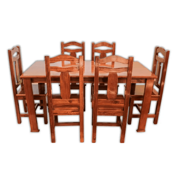 Juego CBC Muebles de comedor 6 Sillas Macizo NOGAL