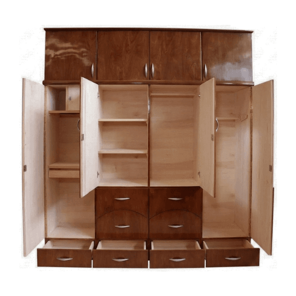 Mueble CBC Muebles Placard 4 Puertas EE con Espejo Nogal