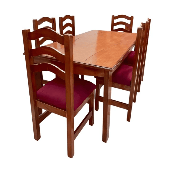 Juego de CBC Muebles Comedor 6 Sillas Flamenco Caoba