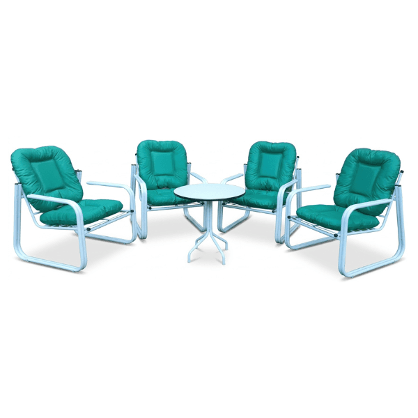 Juego Metal Plast de Sillón Confort 4 Silla Cod 297