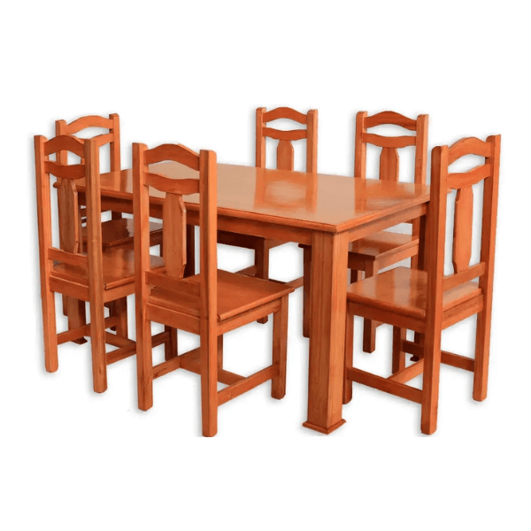 Juego CBC Muebles de Comedor 6 Sillas Macizo Cedro Natural