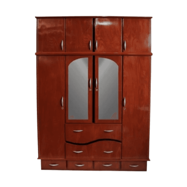 Mueble CBC Muebles Placard 4 Puertas LA Espejado c/ Valija Nogal