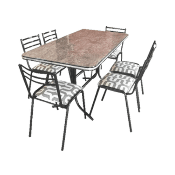 Juego de Metal Plast Moderna 6 Sillas cod.425