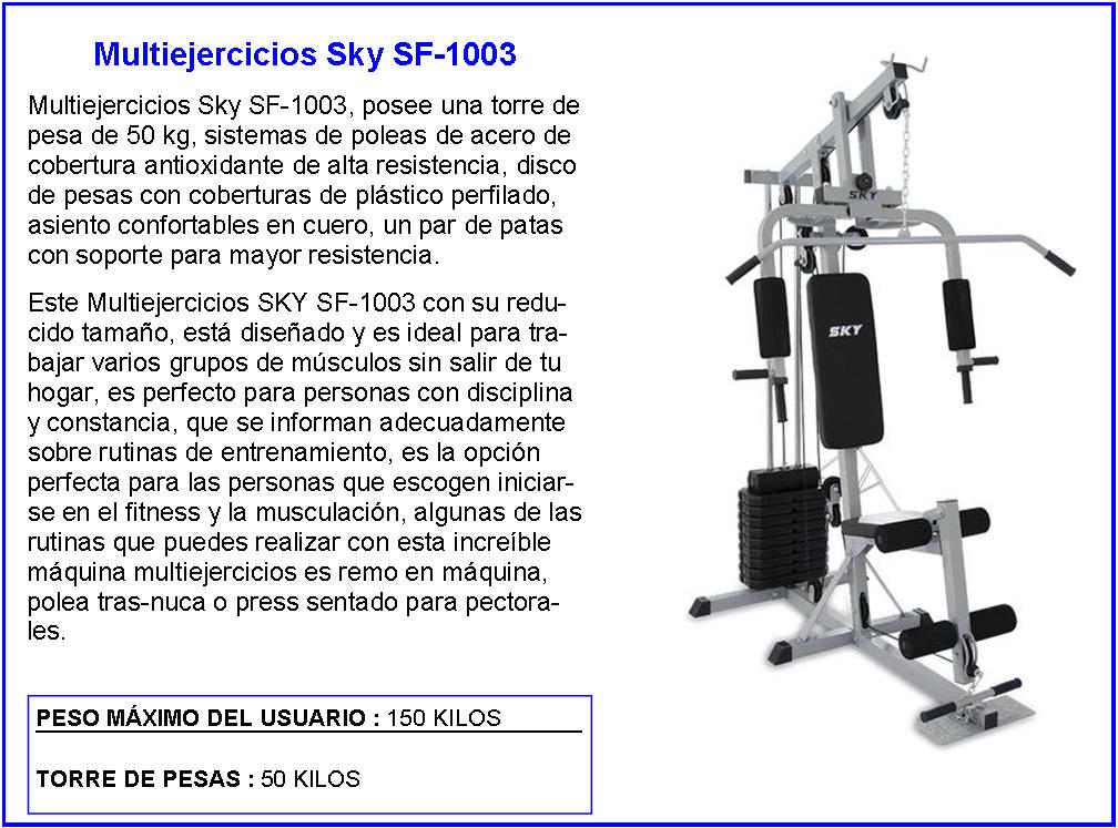 Banco de pesas SKY SF1001 – Electrojet Electrodomésticos