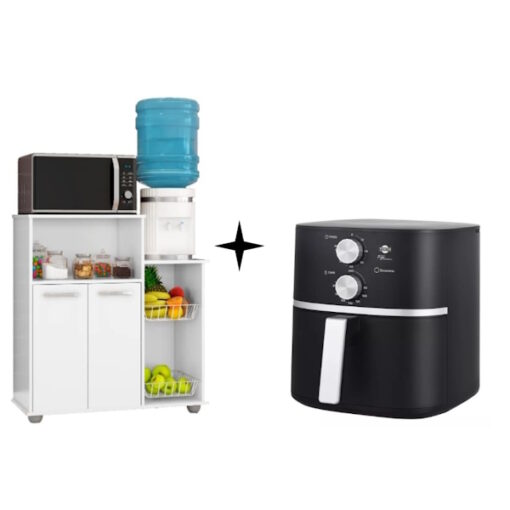 Armario Multiuso Sollys Blanco + Air Fryer Tokyo - Electrojet