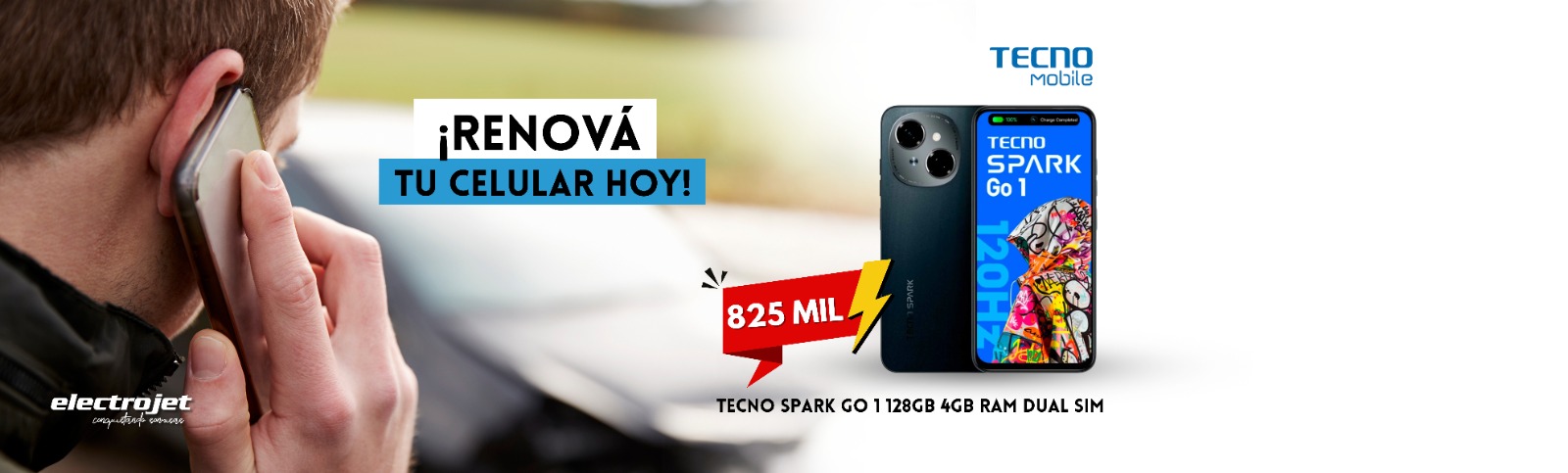 Celular Tecno Spark Go1 - 4/128 GB - Electrojet