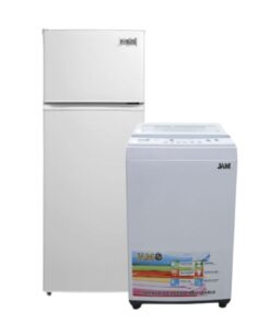 Combo Heladera JAM 300Lts. JAM207 2 puertas FH + Lavarropas JAM Alba de 7 kgs. - Electrojet