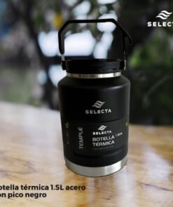 Botella Térmica 1.5L Acero C/Pico Negro - Electrojet